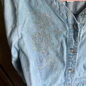 Guess embellished denim dress for girl